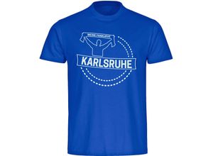 4068859055035 - multifanshop Kinder T-Shirt - Karlsruhe - Meine Fankurve - Druck weiß - Kind