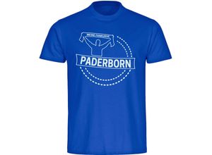 4068859056223 - multifanshop Herren T-Shirt - Paderborn - Meine Fankurve - Druck weiß - Männer