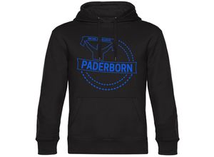 4068859056711 - multifanshop Kapuzen Sweatshirt - Paderborn - Meine Fankurve - Druck blau - Hoodie 4068859056711 - multifanshop Kapuzen Sweatshirt - Paderborn - Meine Fankurve - Druck blau - Hoodie
