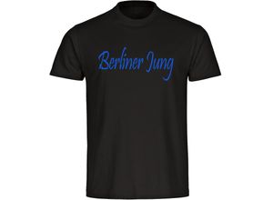 4068859060367 - multifanshop Herren T-Shirt - Berlin blau - Berliner Jung - Druck blau - Männer