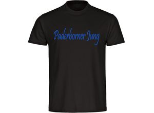 4068859064464 - multifanshop® Kinder T-Shirt - Paderborn - Paderborner Jung - Druck blau