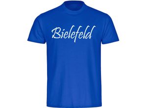 4068859065164 - multifanshop® Herren T-Shirt - Bielefeld - Schriftzug - Druck weiß