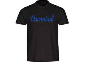 4068859065911 - multifanshop Herren T-Shirt - Darmstadt - Schriftzug - Druck blau - Männer