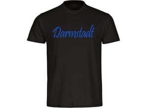 4068859065942 - multifanshop Herren T-Shirt - Darmstadt - Schriftzug - Druck blau - Männer