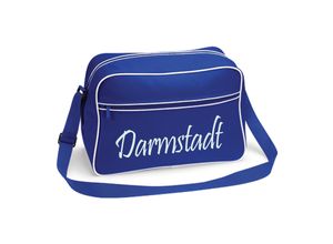 4068859066253 - multifanshop® Retrotasche - Darmstadt - Schriftzug - Druck weiß