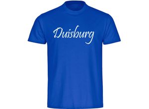 4068859066628 - multifanshop® Kinder T-Shirt - Duisburg - Schriftzug - Druck weiß