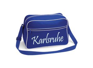 4068859067489 - multifanshop® Retrotasche - Karlsruhe - Schriftzug - Druck weiß