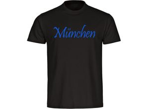 4068859067533 - multifanshop Herren T-Shirt - München blau - Schriftzug - Druck blau - Männer