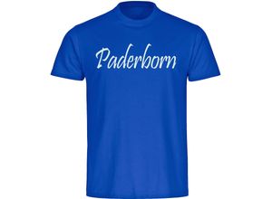 4068859068257 - multifanshop Kinder T-Shirt - Paderborn - Schriftzug - Druck weiß - Kind