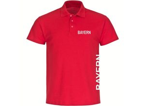 4068859071974 - multifanshop Poloshirt - Bayern - Brust & Seite - Druck weiß - Polo