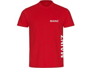 4068859084172 - multifanshop® Kinder T-Shirt - Mainz - Brust & Seite - Druck weiß