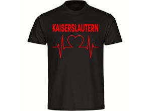 4068859109714 - multifanshop® Kinder T-Shirt - Kaiserslautern - Herzschlag - Druck rot