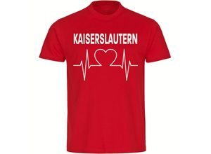 4068859109769 - multifanshop® Kinder T-Shirt - Kaiserslautern - Herzschlag - Druck weiß