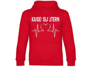 4068859110116 - multifanshop® Kapuzen Sweatshirt - Kaiserslautern - Herzschlag - Druck weiß