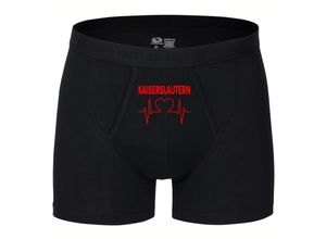 4068859110307 - multifanshop Herren Boxer Short - Kaiserslautern - Herzschlag - Druck rot - Unterwäsche