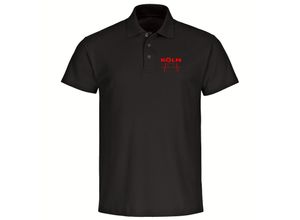 4068859110963 - multifanshop Poloshirt - Köln - Herzschlag - Druck rot - Polo