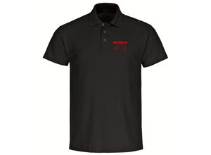 4068859114398 - multifanshop Poloshirt - Mainz - Herzschlag - Druck rot - Polo