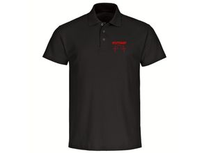 4068859117801 - multifanshop Poloshirt - Stuttgart - Herzschlag - Druck rot - Polo