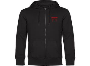 4068859118136 - multifanshop® Kapuzen Sweatshirt Jacke - Stuttgart - Herzschlag - Druck rot