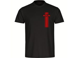 4068859126018 - multifanshop® Kinder T-Shirt - Köln - Streifen - Druck rot