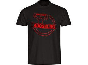 4068859132002 - multifanshop® Herren T-Shirt - Augsburg - Meine Fankurve - Druck rot