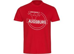 4068859132088 - multifanshop Herren T-Shirt - Augsburg - Meine Fankurve - Druck weiß - Männer 4068859132088 - multifanshop Herren T-Shirt - Augsburg - Meine Fankurve - Druck weiß - Männer