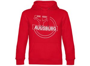 4068859132590 - multifanshop® Kapuzen Sweatshirt - Augsburg - Meine Fankurve - Druck weiß