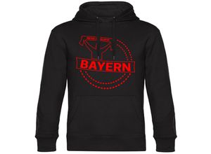 4068859133306 - multifanshop® Kapuzen Sweatshirt - Bayern - Meine Fankurve - Druck rot