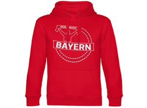 4068859133382 - multifanshop Kapuzen Sweatshirt - Bayern - Meine Fankurve - Druck weiß - Hoodie