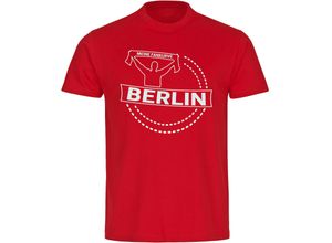 4068859133900 - multifanshop® Kinder T-Shirt - Berlin rot - Meine Fankurve - Druck weiß