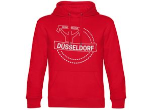 4068859134877 - multifanshop® Kapuzen Sweatshirt - Düsseldorf - Meine Fankurve - Druck weiß