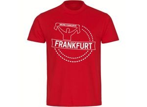 4068859135126 - multifanshop Herren T-Shirt - Frankfurt - Meine Fankurve - Druck weiß - Männer