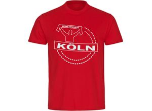 4068859138219 - multifanshop Herren T-Shirt - Köln - Meine Fankurve - Druck weiß - Männer