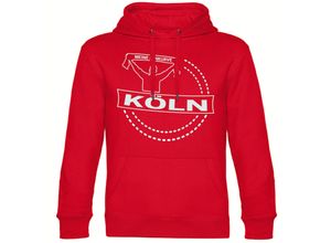 4068859138714 - multifanshop® Kapuzen Sweatshirt - Köln - Meine Fankurve - Druck weiß