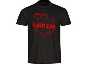 4068859139155 - multifanshop® Kinder T-Shirt - Leipzig - Meine Fankurve - Druck rot