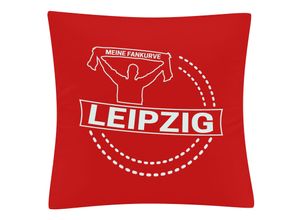 4068859139568 - multifanshop® Kissenbezug - Leipzig - Meine Fankurve - Druck weiß