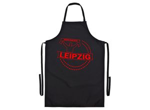 4068859139575 - multifanshop Grillschürze - Leipzig - Meine Fankurve - Druck rot - Schürze