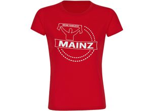 4068859140588 - multifanshop Damen T-Shirt - Mainz - Meine Fankurve - Druck weiß - Frauen