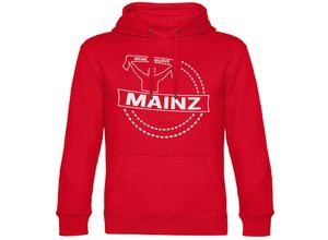 4068859140960 - multifanshop® Kapuzen Sweatshirt - Mainz - Meine Fankurve - Druck weiß