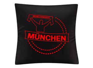 4068859141837 - multifanshop® Kissenbezug - München rot - Meine Fankurve - Druck rot