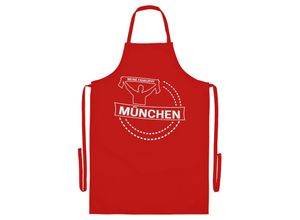 4068859141868 - multifanshop Grillschürze - München rot - Meine Fankurve - Druck weiß - Schürze