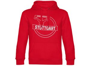 4068859143237 - multifanshop Kapuzen Sweatshirt - Stuttgart - Meine Fankurve - Druck weiß - Hoodie