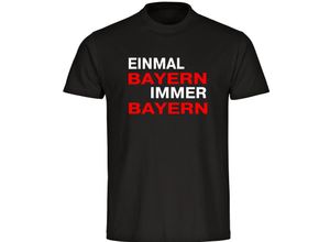 4068859143633 - multifanshop® Herren T-Shirt - Bayern - Einmal Immer - Druck rot