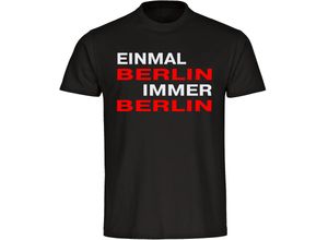 4068859143770 - multifanshop® Herren T-Shirt - Berlin rot - Einmal Immer - Druck rot