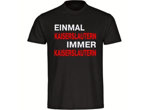 4068859144784 - multifanshop Herren T-Shirt - Kaiserslautern - Einmal Immer - Druck rot - Männer