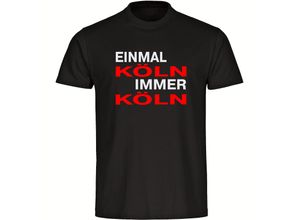 4068859144968 - multifanshop® Herren T-Shirt - Köln - Einmal Immer - Druck rot