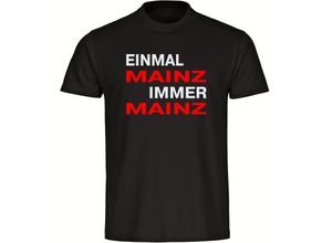 4068859145620 - multifanshop® Kinder T-Shirt - Mainz - Einmal Immer - Druck rot