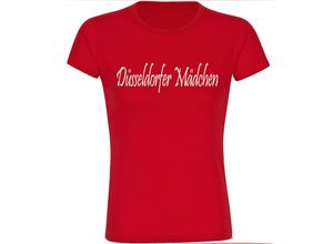 4068859150785 - multifanshop® Damen T-Shirt - Düsseldorf - Düsseldorfer Mädchen - Druck weiß