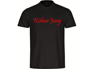 4068859152956 - multifanshop® Herren T-Shirt - Köln - Kölner Jung - Druck rot