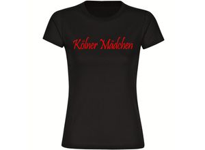 4068859153106 - multifanshop® Damen T-Shirt - Köln - Kölner Mädchen - Druck rot